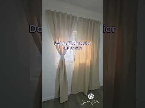 Juego De 2 Cortinas En Tela Rustica - Varios Tamaños