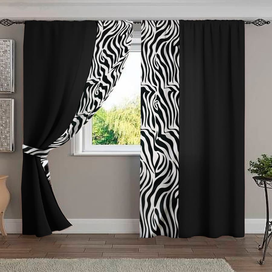 Juego De 2 Cortinas Safari 150x210 - SentiteBella.uy