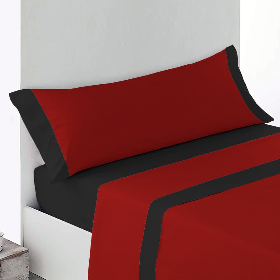 Juego de Sábanas - 2 Plazas con Faja Embozo Funda Almohada Larga - SentiteBella.uy