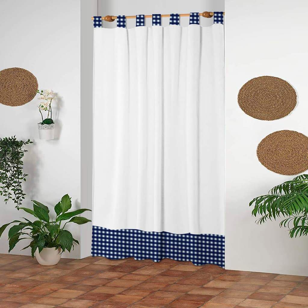 Cortinas para Puerta en Tela Panama Cuadrille 120x190 - SentiteBella.uy