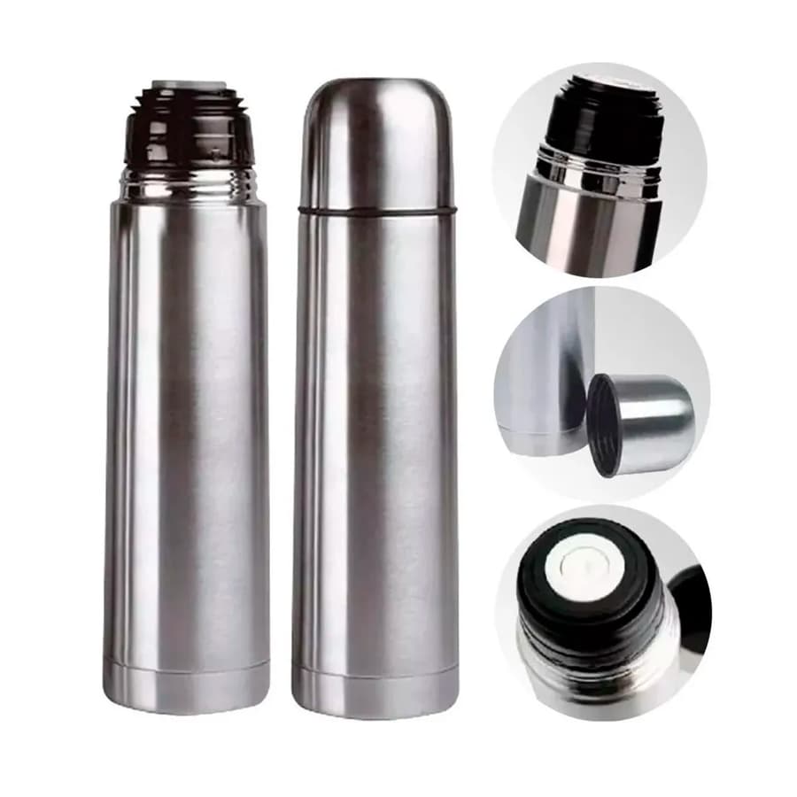 Termo Bala Acero Inoxidable 750 ml Doble Capa Termica - SentiteBella.uy