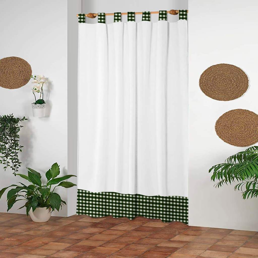 Cortinas para Puerta en Tela Panama Cuadrille 120x190 - SentiteBella.uy