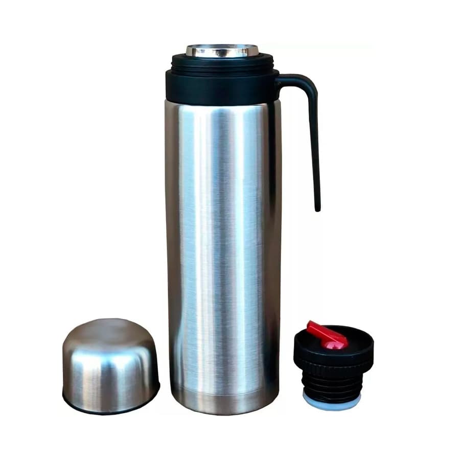 Termo Bala Acero Inoxidable 1 Litro Pico Cebador con Manija Doble Capa Termica - SentiteBella.uy