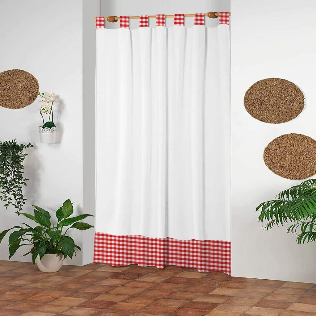 Cortinas para Puerta en Tela Panama Cuadrille 120x190 - SentiteBella.uy