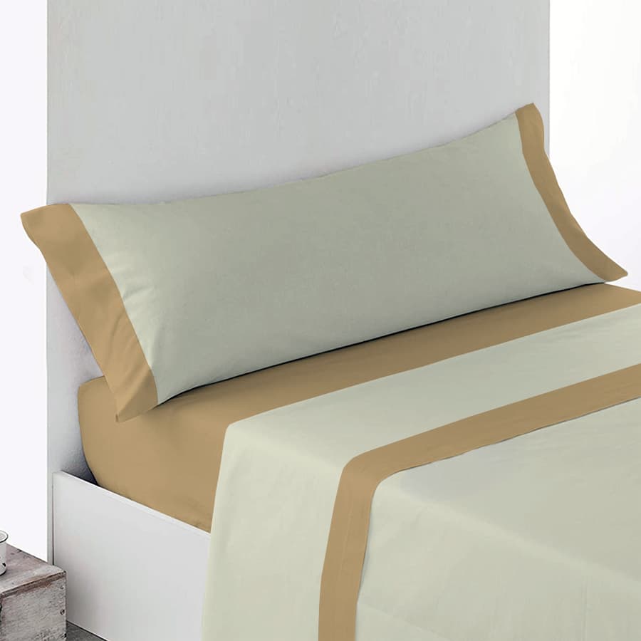 Juego de Sábanas - 2 Plazas con Faja Embozo Funda Almohada Larga - SentiteBella.uy