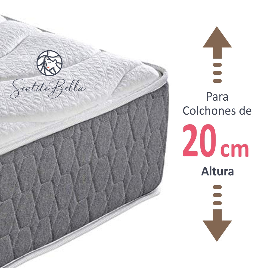 Juego de Sabanas Lisas - 1 Plaza x 20 cm de ALTURA - SentiteBella.uy