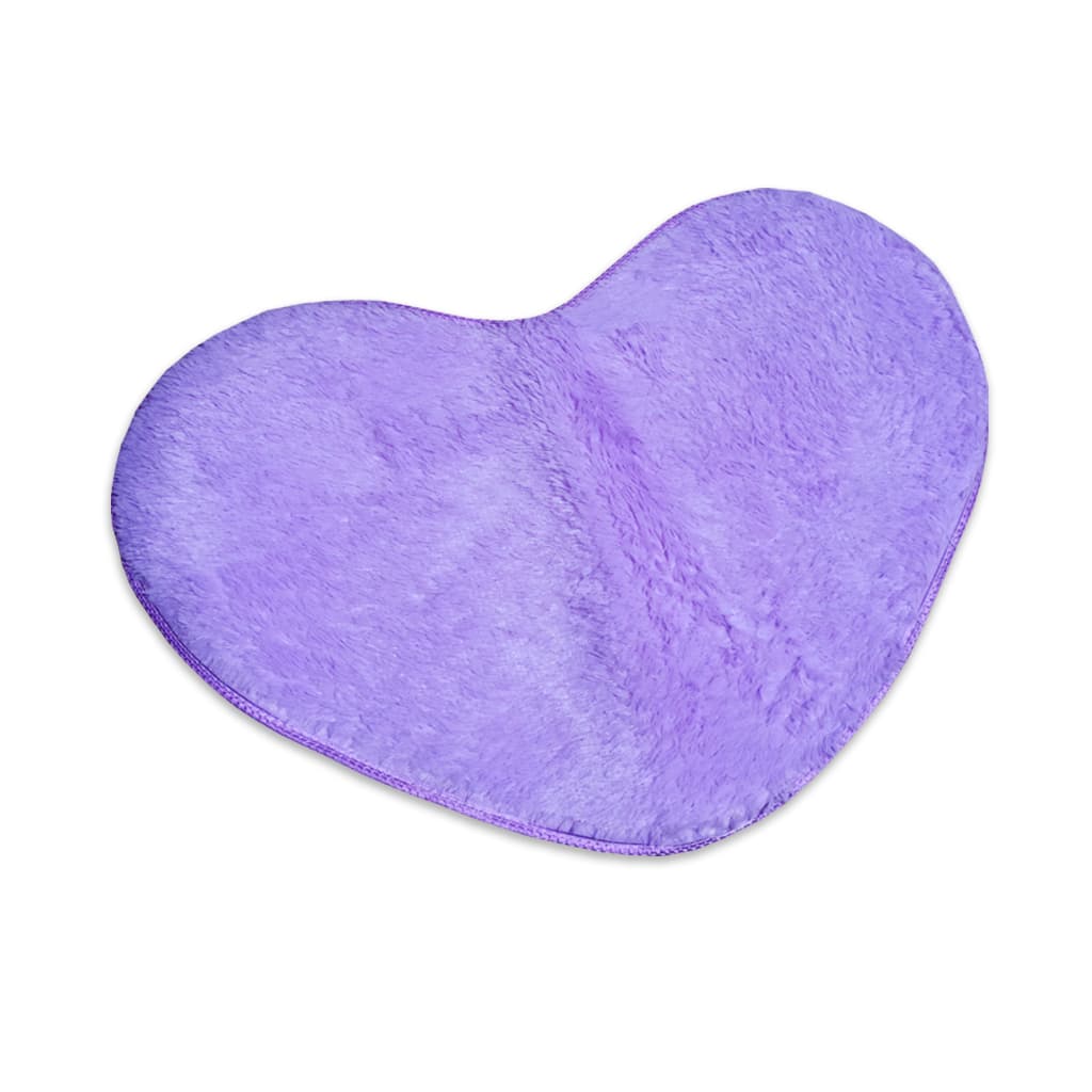 Alfombra Tapete Peluda Shaggy Forma de Corazon 88 x 65 cm - SentiteBella.uy