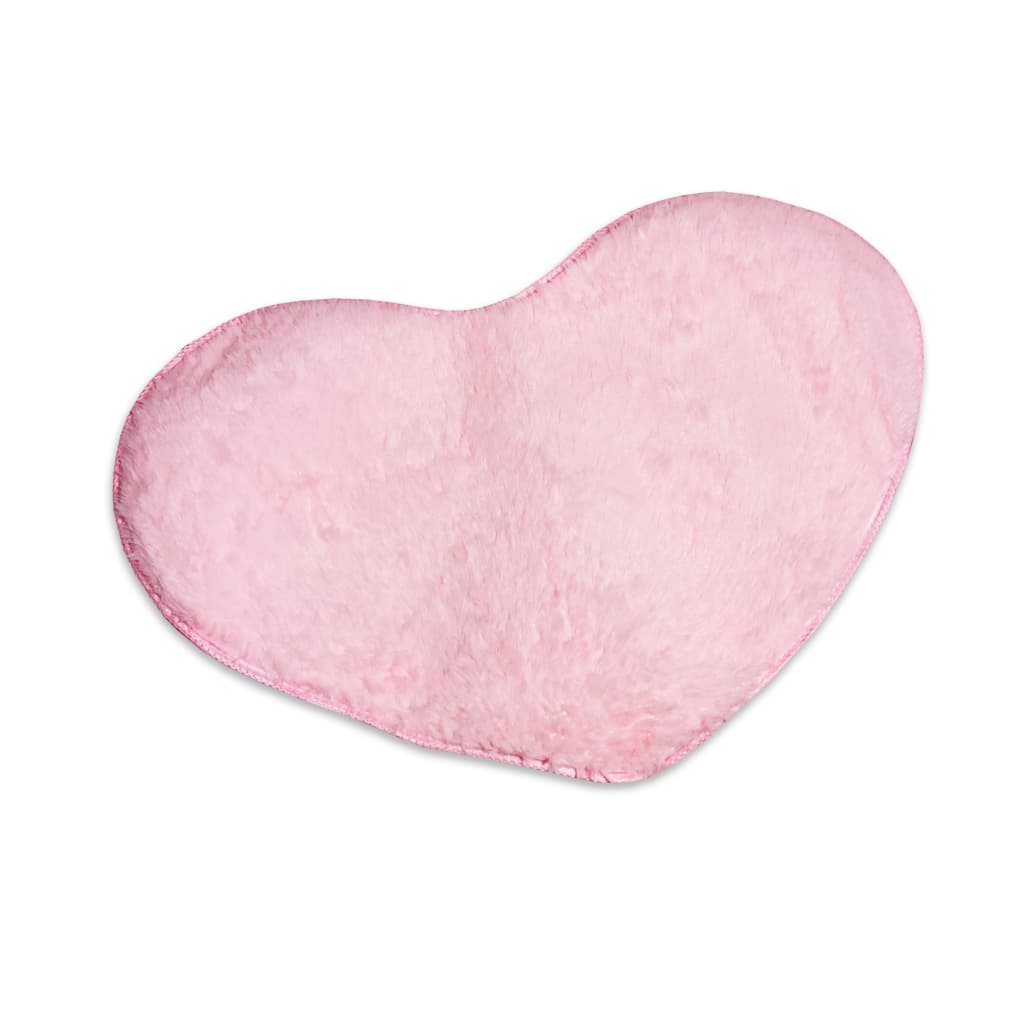 Alfombra Tapete Peluda Shaggy Forma de Corazon 88 x 65 cm - SentiteBella.uy