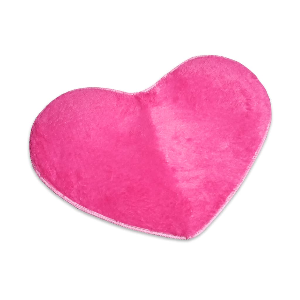 Alfombra Tapete Peluda Shaggy Forma de Corazon 88 x 65 cm - SentiteBella.uy