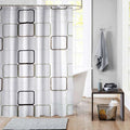 Cortina de Baño Ducha Diseño Cuadros 180x180 cm Kit con Ganchos - SentiteBella.uy