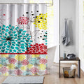 SentiteBella.uy SentiteBella.uy Cortina de Baño Ducha Diseño Florales Turquesa 180x180 cm Kit con Ganchos Sentite Bella Mvd 329.00