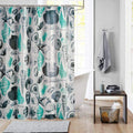 Cortina de Baño Ducha Diseño Mar 180x180 cm Kit con Ganchos - SentiteBella.uy