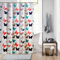 Cortina de Baño Ducha Diseño Mariposas 180x180 cm Kit con Ganchos - SentiteBella.uy