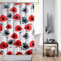 Cortina de Baño Ducha Diseño Rosas 180x180 cm Kit con Ganchos - SentiteBella.uy