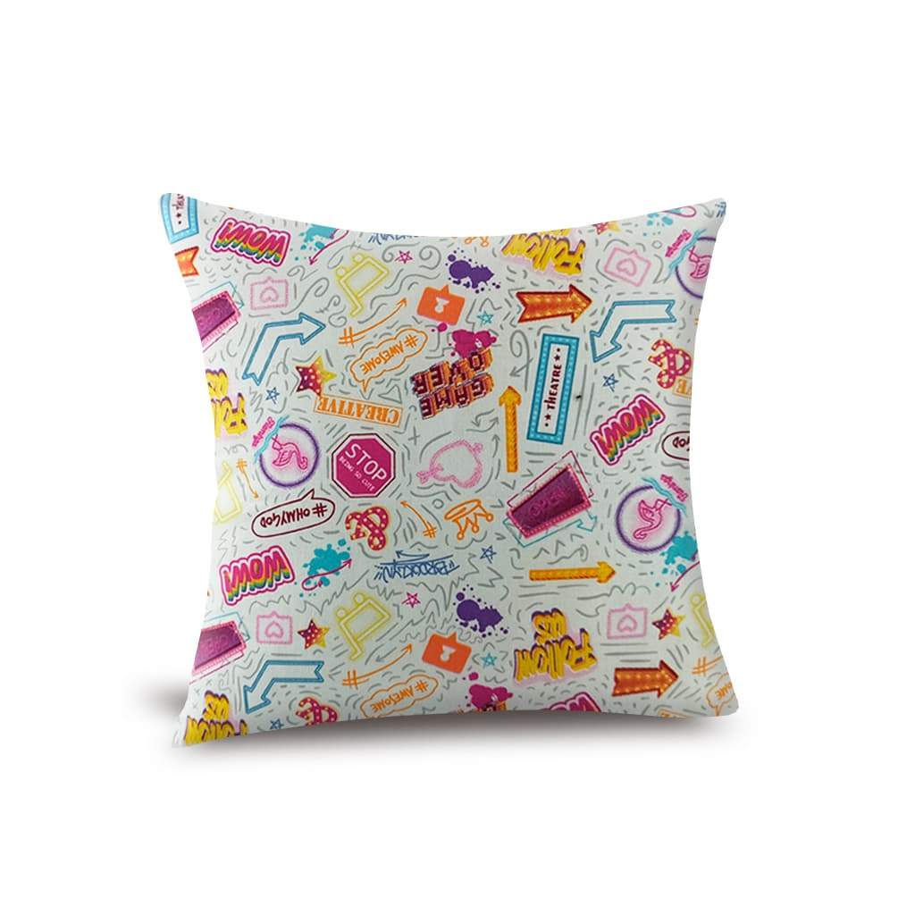 Funda para Almohadon Tela Microfibra Diseño Urbano 40x40 cm - SentiteBella.uy