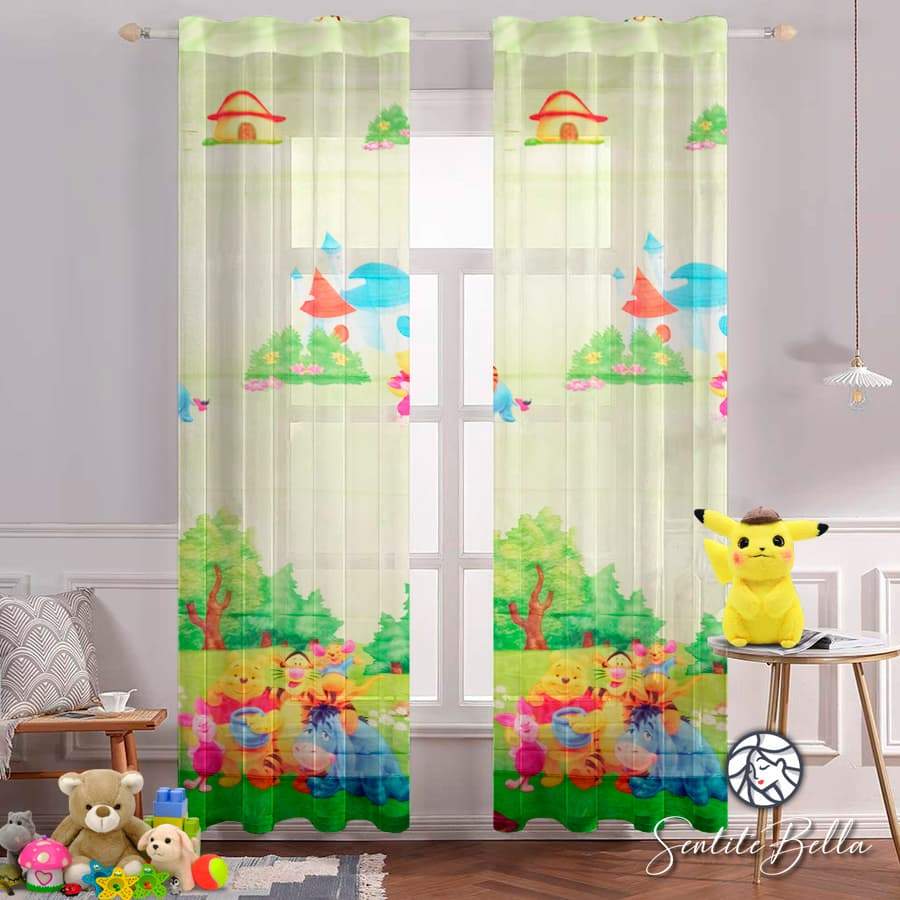 Juego De 2 Cortinas Disney En Tela Voile Bual 150x210 - SentiteBella.uy