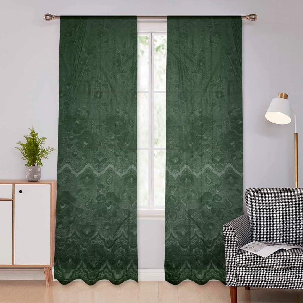 Juego De 2 Cortinas En Tela Jacquard Voile Bual 150x210 - SentiteBella.uy