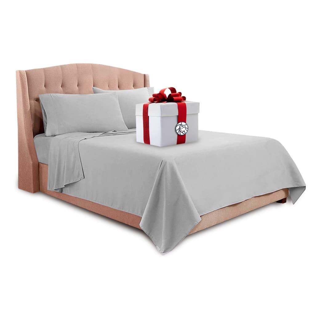 Juego de Sábanas Percal - 2 Plazas Liso + REGALO - SentiteBella.uy