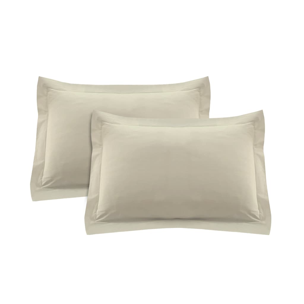 Set x 2 Funda para Almohada con Volado Percal - 60 x 80 cm Liso - SentiteBella.uy