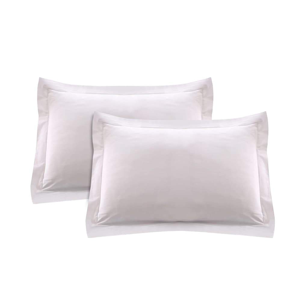 Set x 2 Funda para Almohada con Volado Percal - 60 x 80 cm Liso - SentiteBella.uy