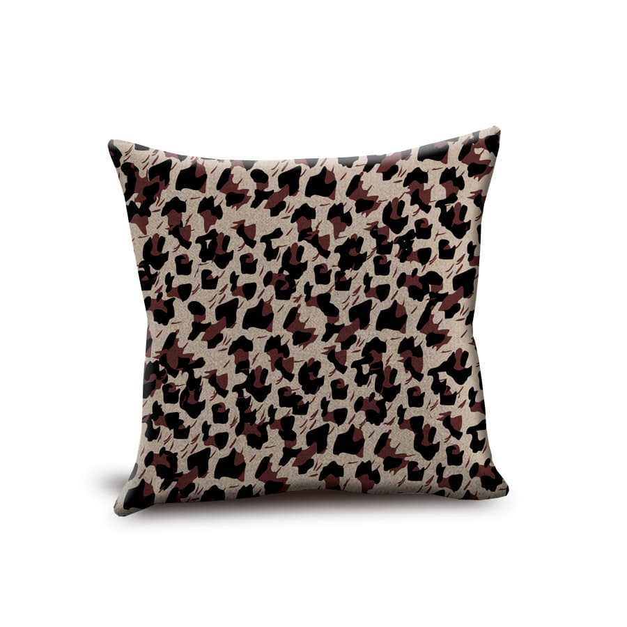 Funda para Almohadon Tela Panama 40x40 cm Leopardo - SentiteBella.uy