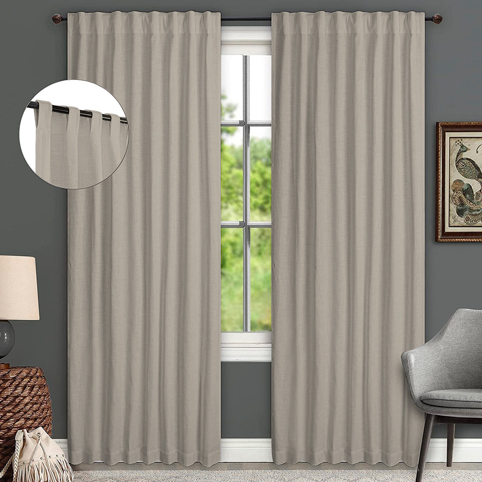 Juego De 2 Cortinas En Tela RUSTICO ITALIANO - Varios Colores - SentiteBella.uy