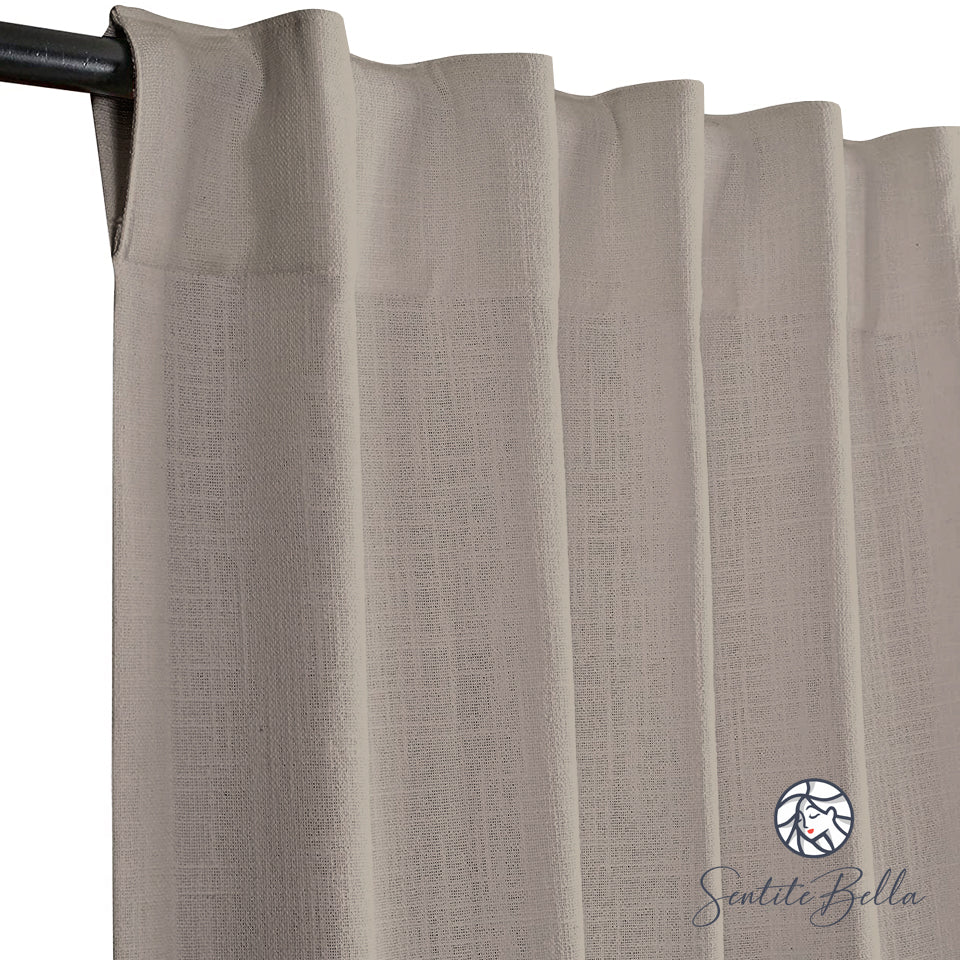 Juego De 2 Cortinas En Tela RUSTICO ITALIANO - Varios Colores - SentiteBella.uy