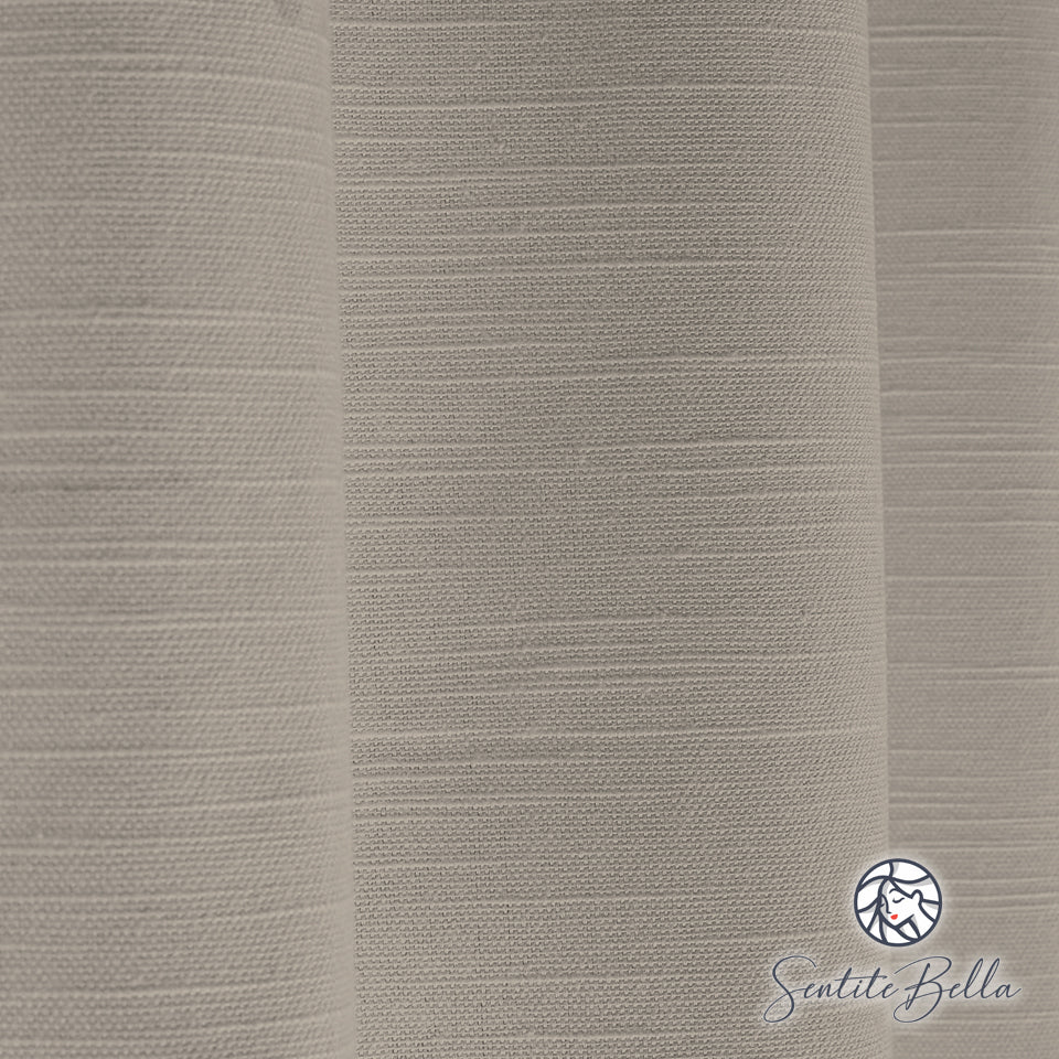 Juego De 2 Cortinas En Tela RUSTICO ITALIANO - Varios Colores - SentiteBella.uy