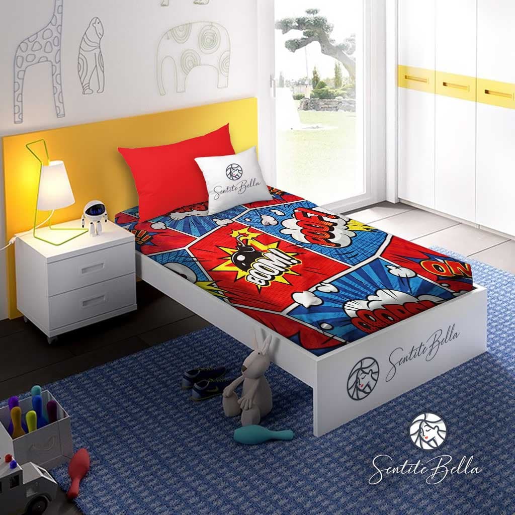 Juego de Sábanas Infantil Caricatura - 1 Plaza - SentiteBella.uy