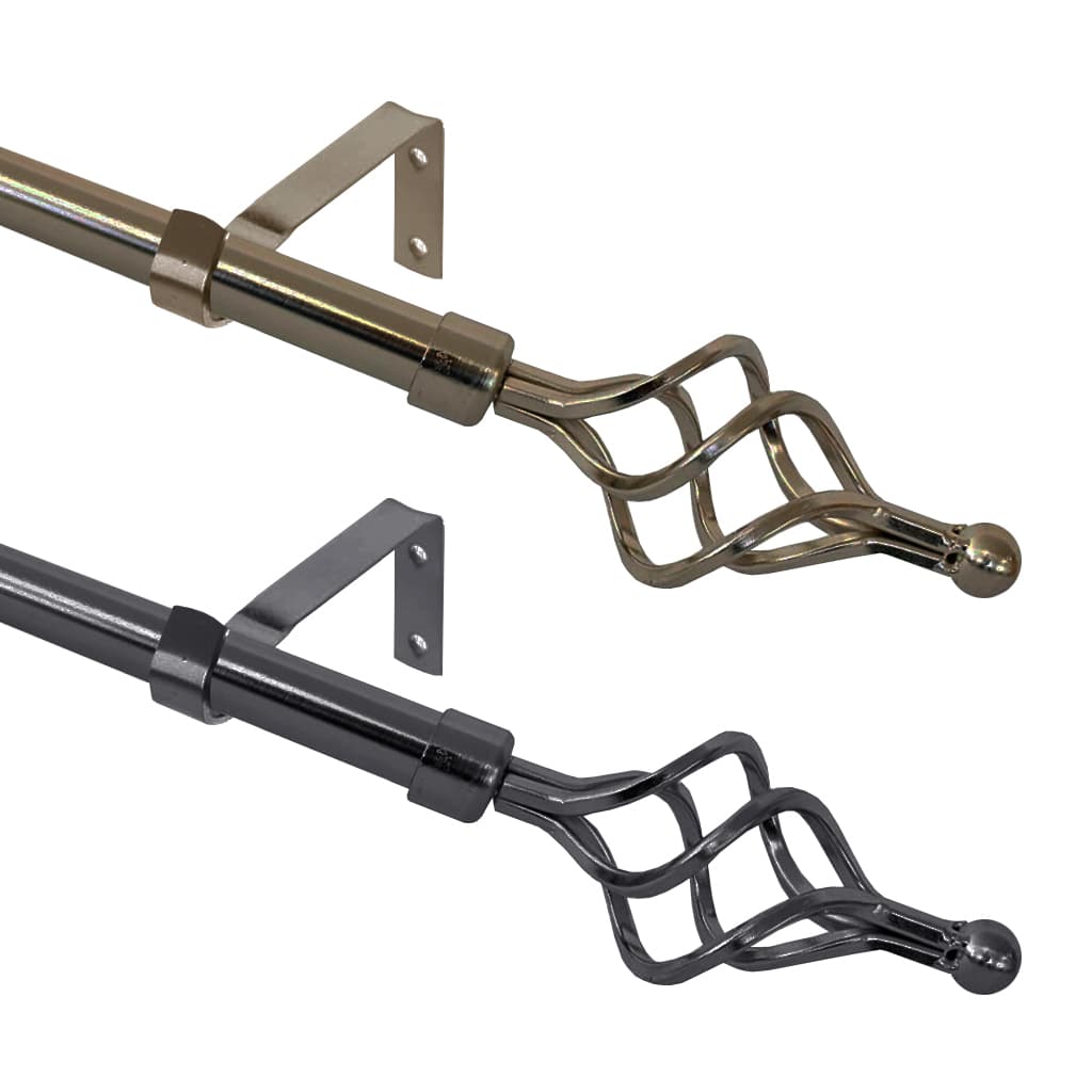 Barrote Cortina en Acero Extensible de 1 a 2 mt Modelo Espiral - SentiteBella.uy