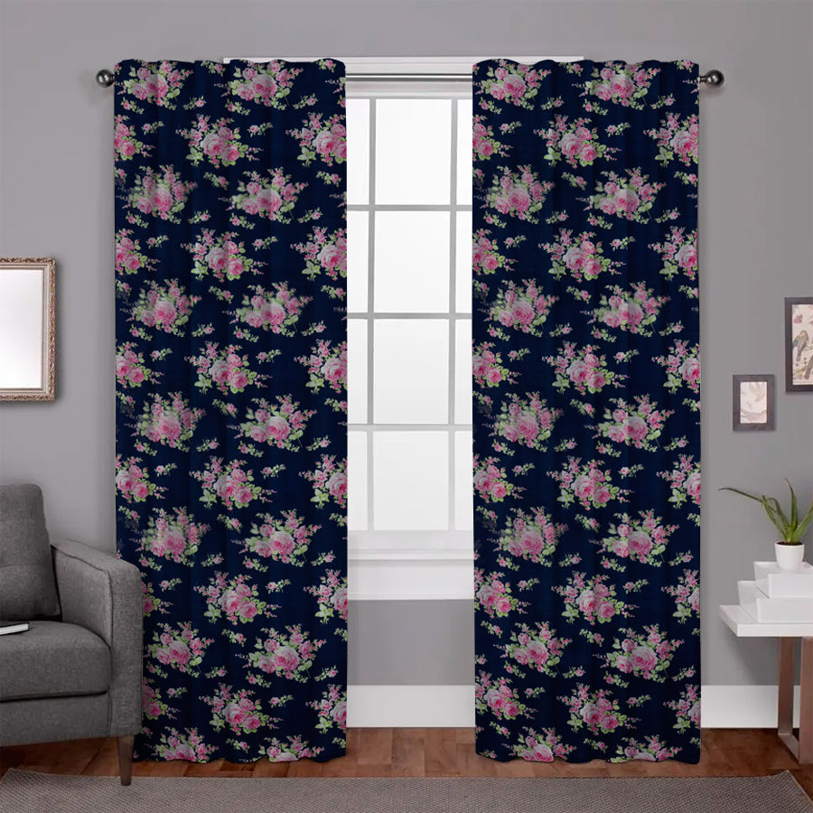 Juego De 2 Cortinas con Diseño En Tela Microfibra 150x210 Varios Diseños - SentiteBella.uy