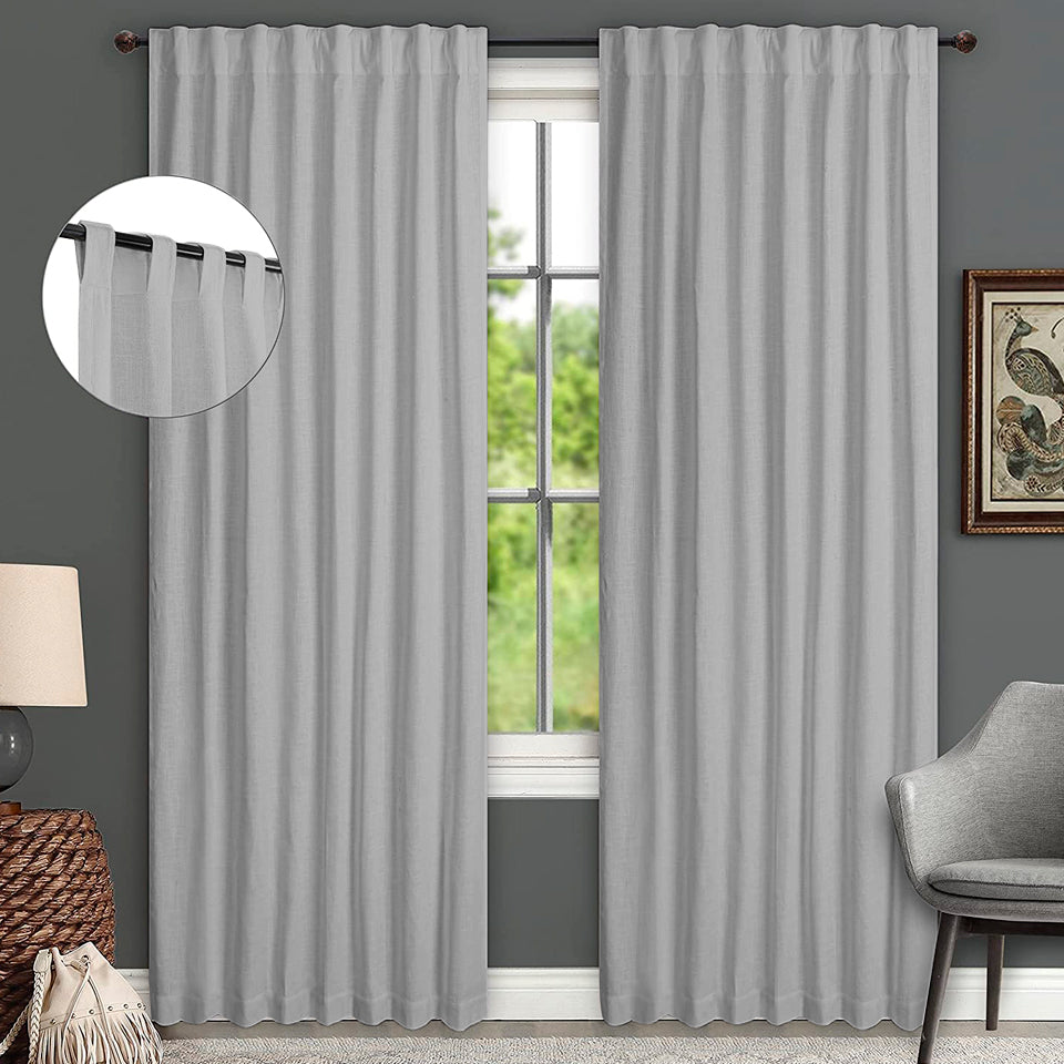 Juego De 2 Cortinas En Tela RUSTICO ITALIANO - Varios Colores - SentiteBella.uy