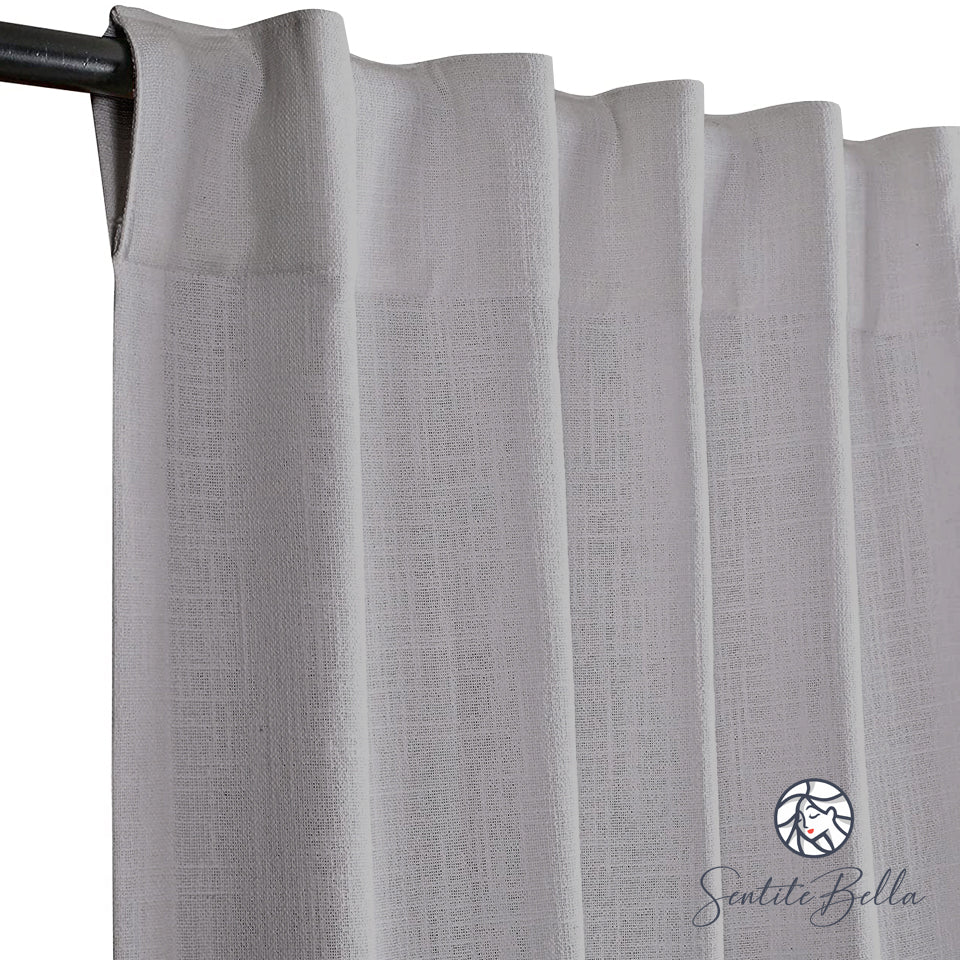 Juego De 2 Cortinas En Tela RUSTICO ITALIANO - Varios Colores - SentiteBella.uy