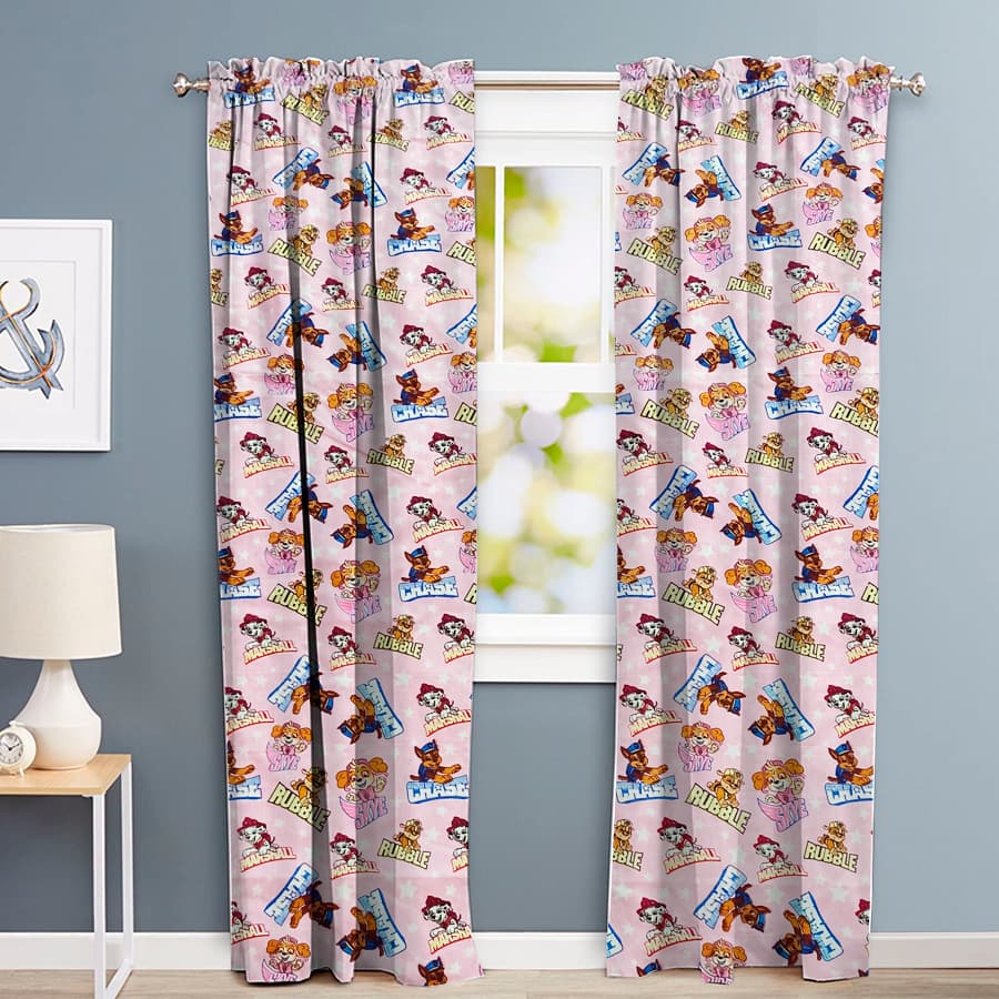 Juego De 2 Cortinas Infantil 150x210 Diseño Paw Patrol Chico - SentiteBella.uy